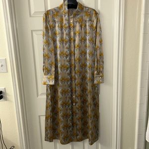 Tory Burch belted button up dress sz 10